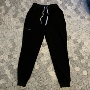 FIGS High Waisted Zamora Jogger Scrub Pants black M/T